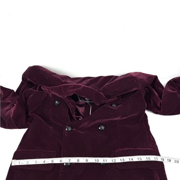 Ralph Lauren Velvet Blazer 2 Chianti Double Breasted Button Jacket Womens NWT - Picture 13 of 13